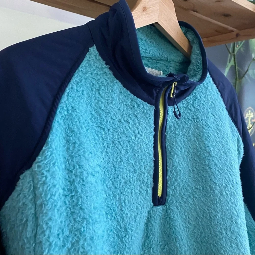 Outerknown Blue Skyline Half Zip Fleece Popover Jacket XL